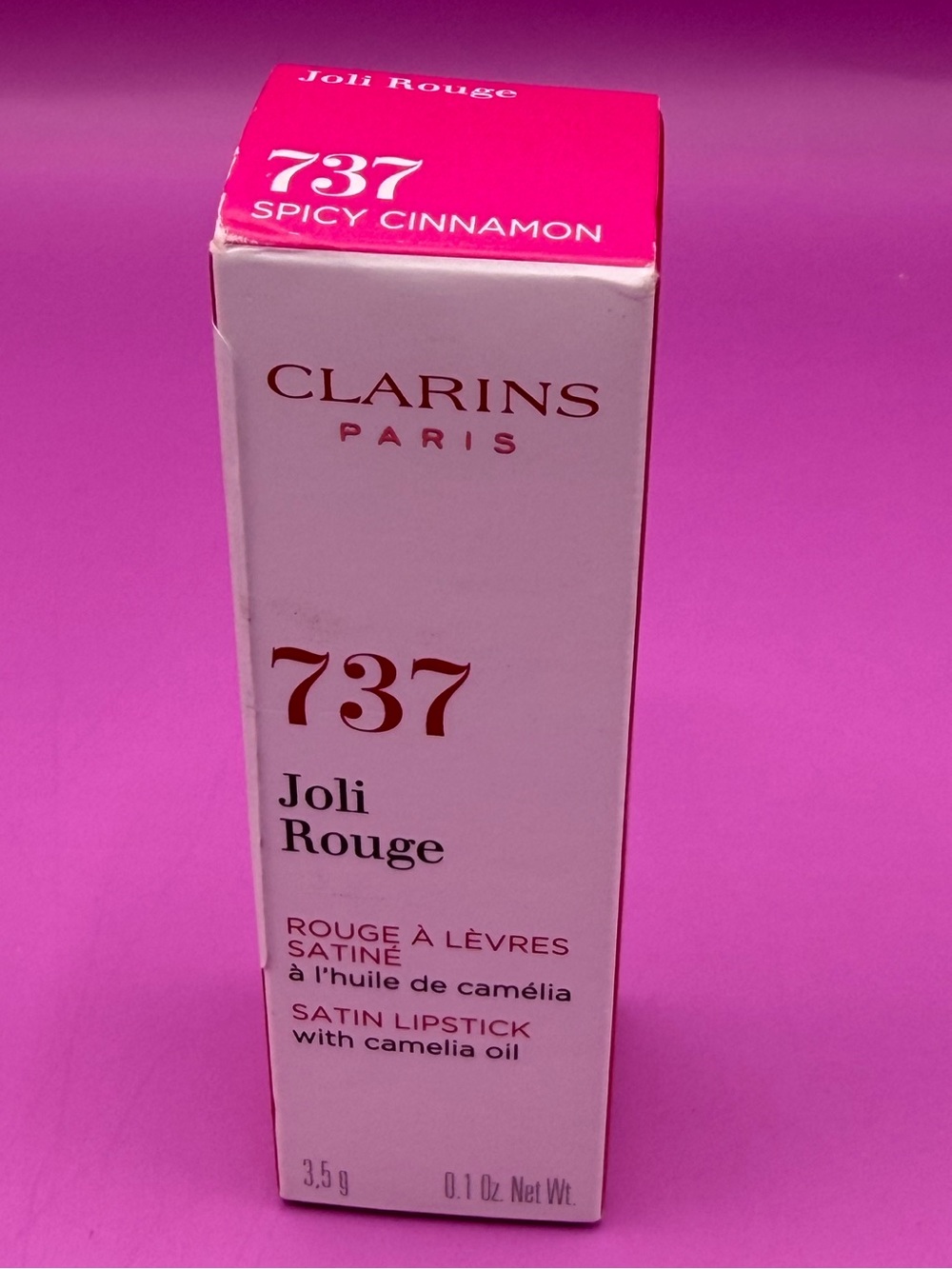Clarins Joli Rouge Satin Lipstick 737 Spicy Cinnamon - Warm Pink